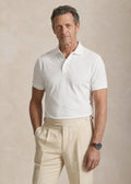 White Stretch Polo Shirt