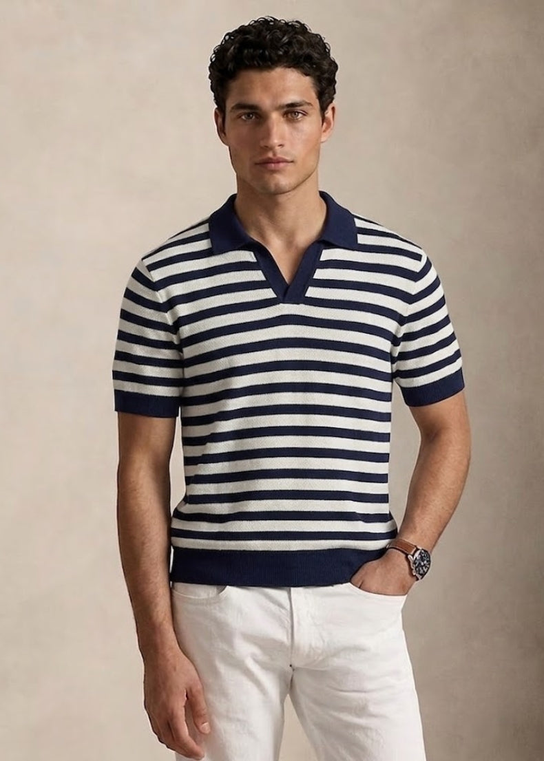 Manchester Striped Polo Shirt