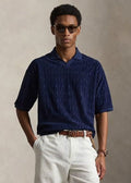 Camisa Azul Polo Felpuda com Tranças