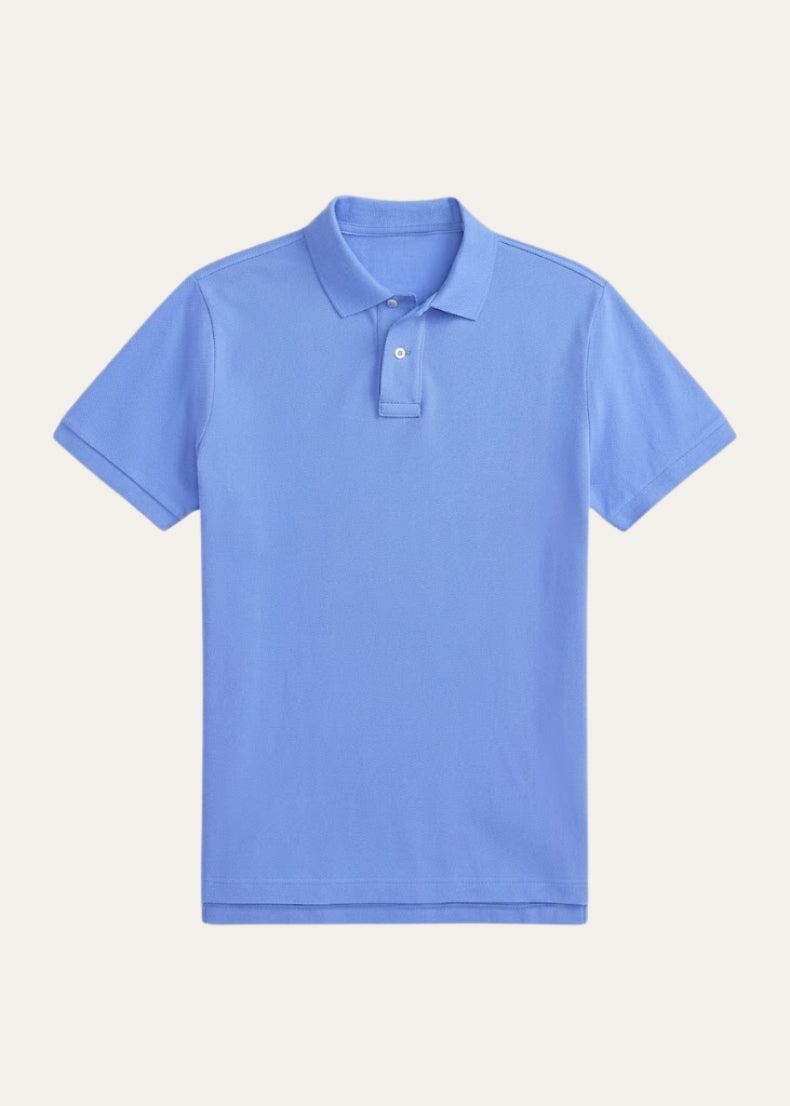 Light Blue Stretch Polo Shirt