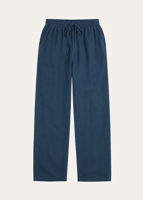 Caravaggio Linen Trousers. Color: Navy Blue