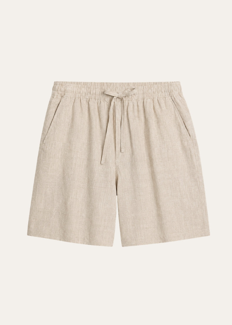 Monet Linen Shorts. Color: Light Beige