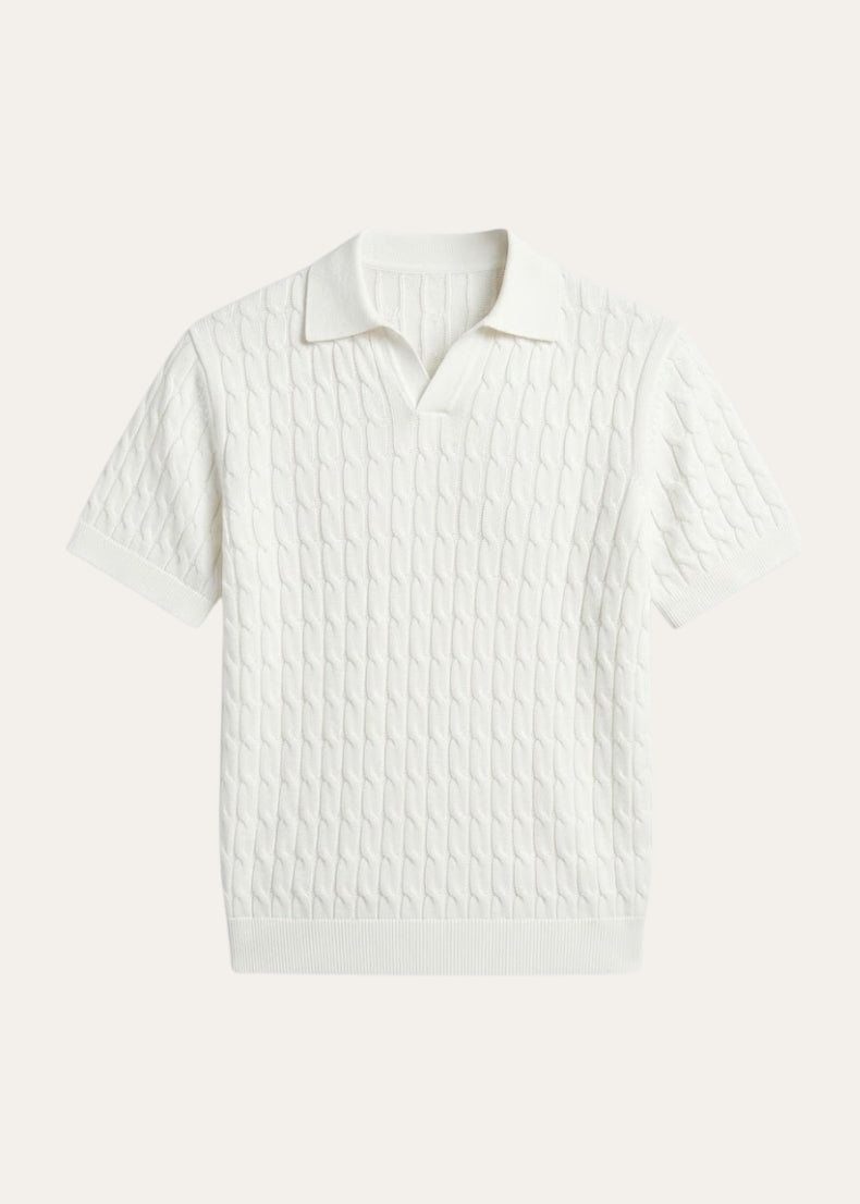 Leicester Cotton Polo-Collar Jumper