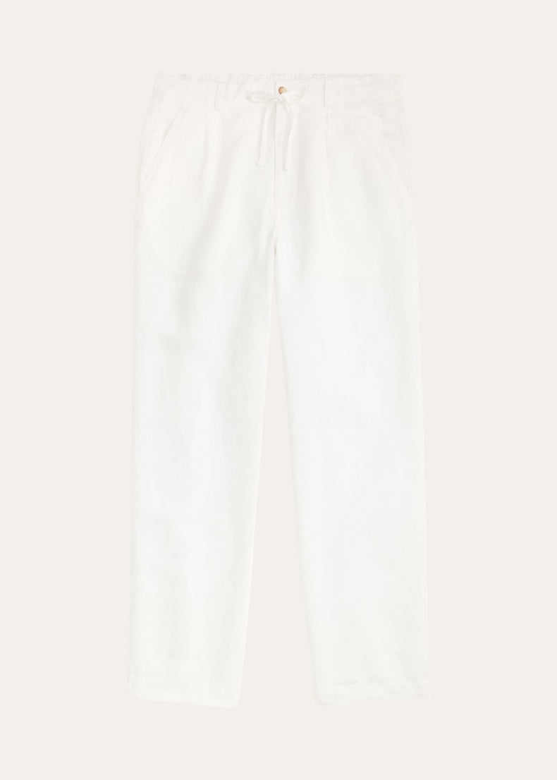 Da Vinci Linen Trousers. Color: White