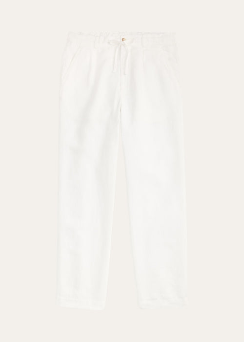 Da Vinci Linen Trousers. Color: White