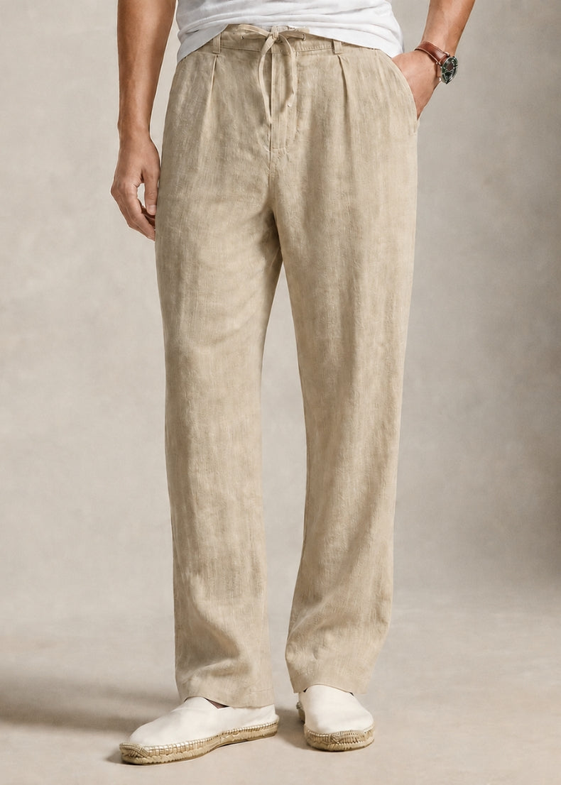 Vivaldi Linen Trousers. Color: Khaki