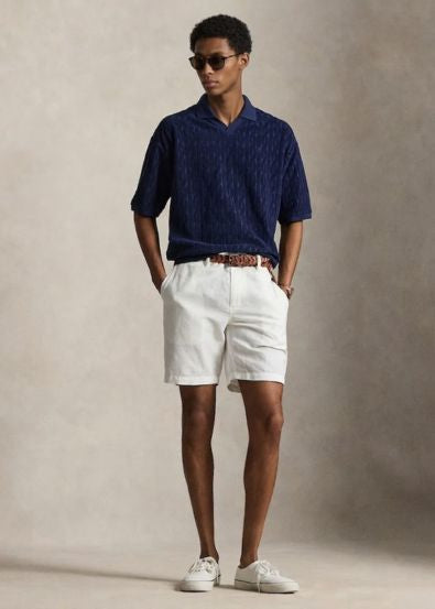 Camisa Azul Polo Felpuda com Tranças