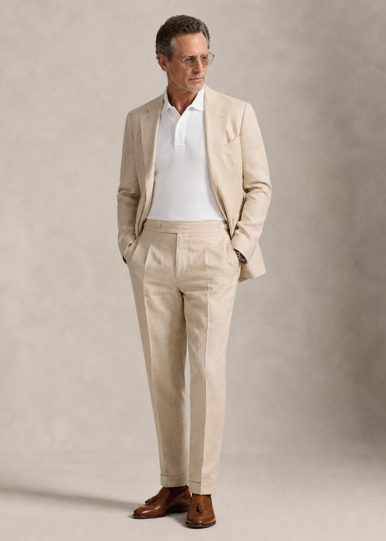 White Stretch Polo Shirt