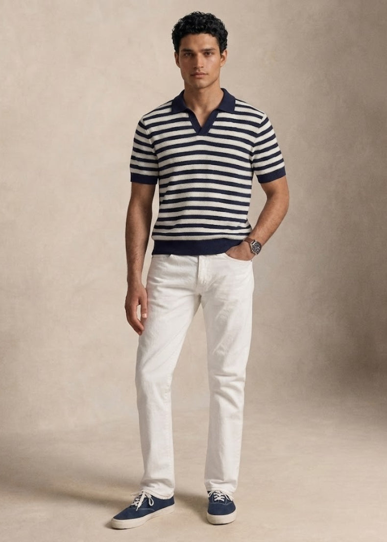 Manchester Striped Polo Shirt