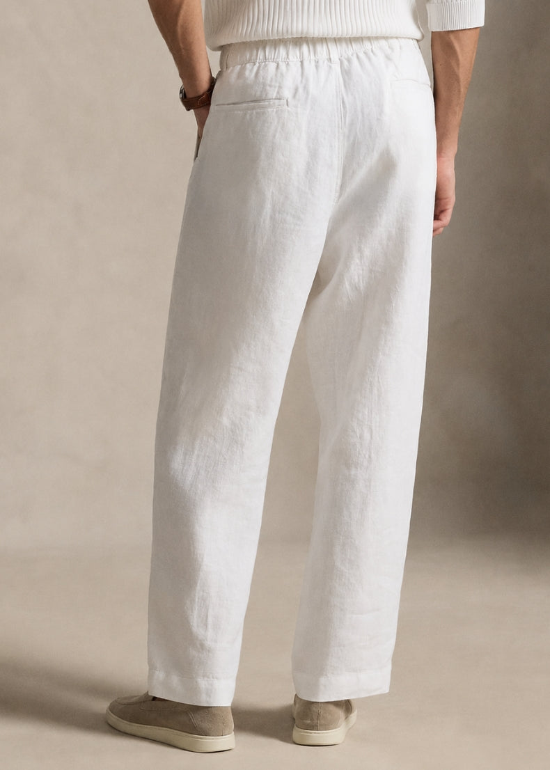 Da Vinci Linen Trousers. Color: White