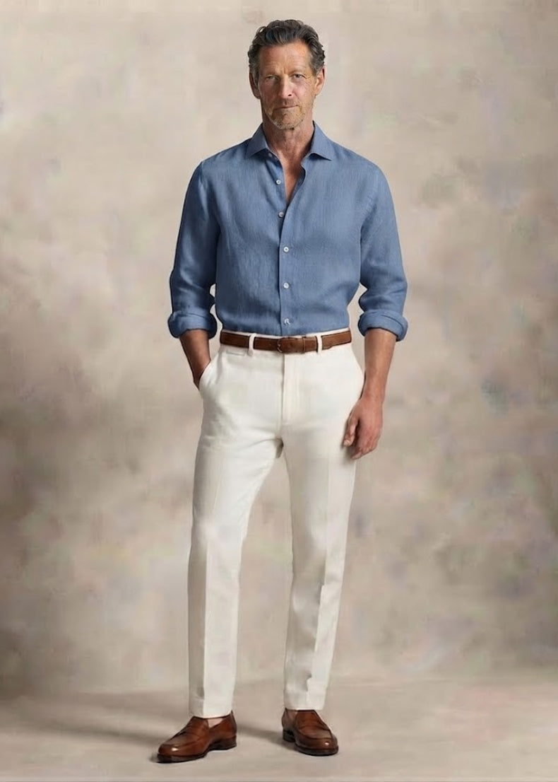 Camisa Caravaggio - Cor: Infinity
