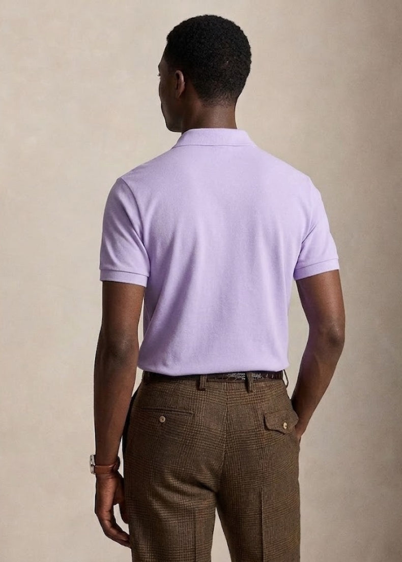 Powder Purple Stretch Polo Shirt