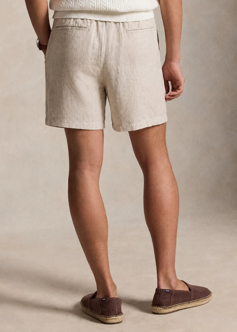 Monet Linen Shorts. Color: Light Beige