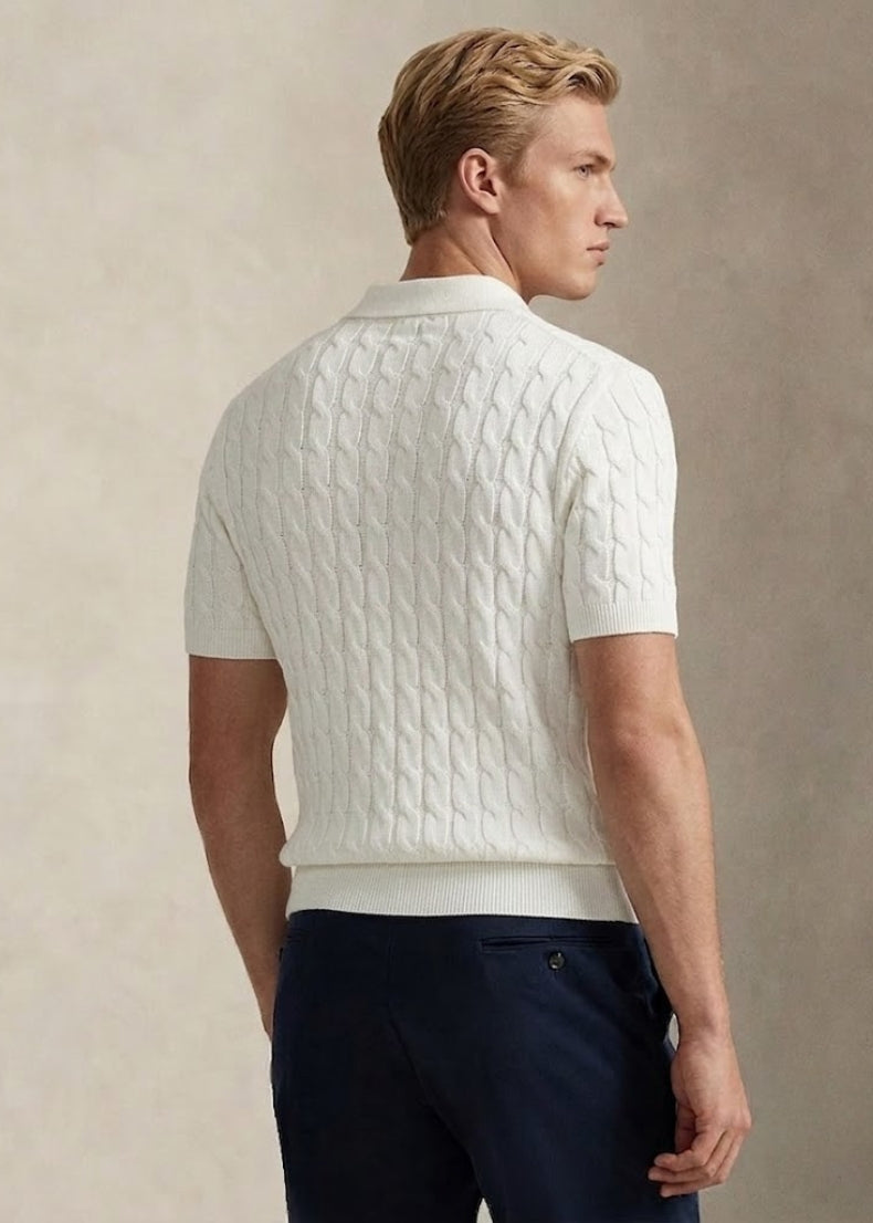 Leicester Cotton Polo-Collar Jumper