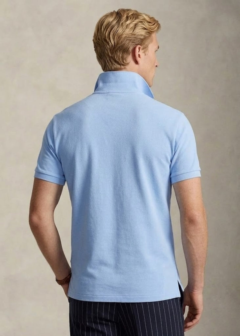 Light Blue Stretch Polo Shirt