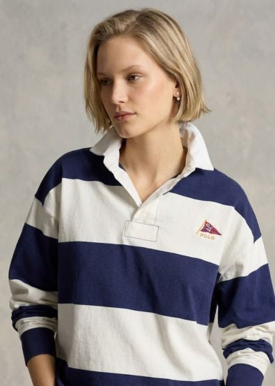 Camisa de Rugby com Jersey Listrado