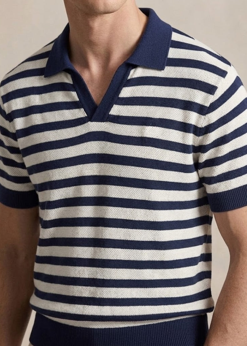 Manchester Striped Polo Shirt