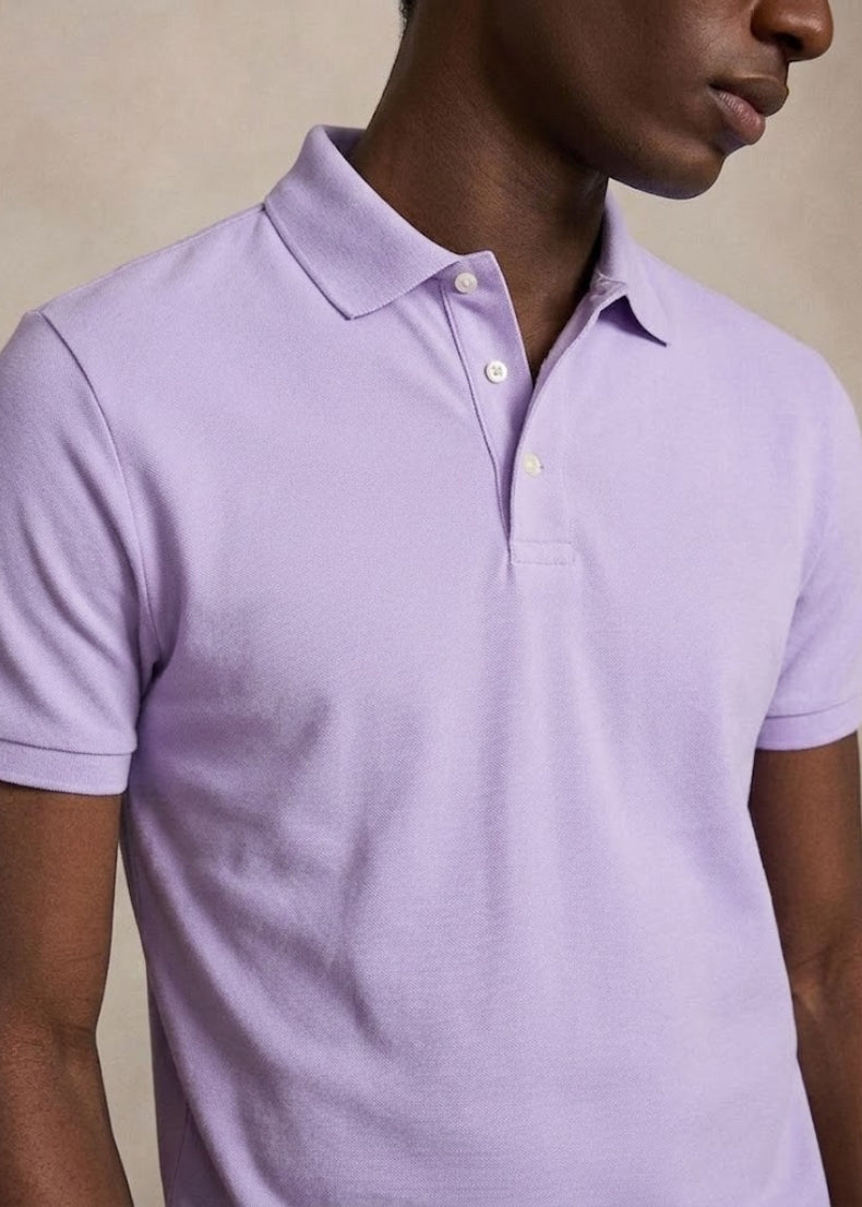 Powder Purple Stretch Polo Shirt