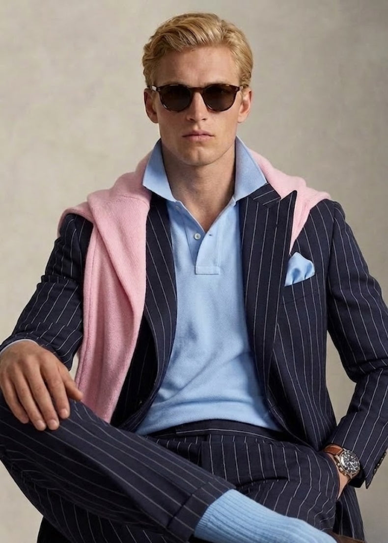 Light Blue Stretch Polo Shirt