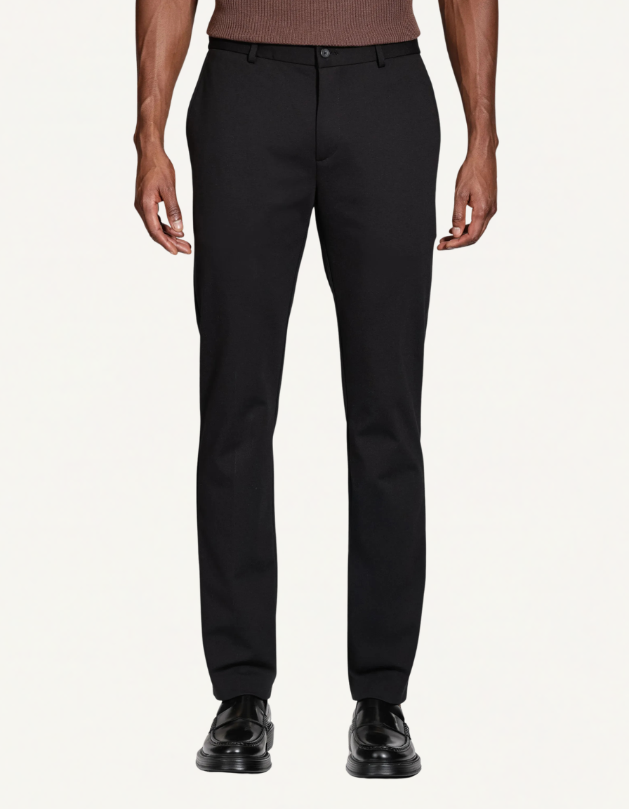 NEW YORK - Calça Alfaiataria Cós Ajustável Preta