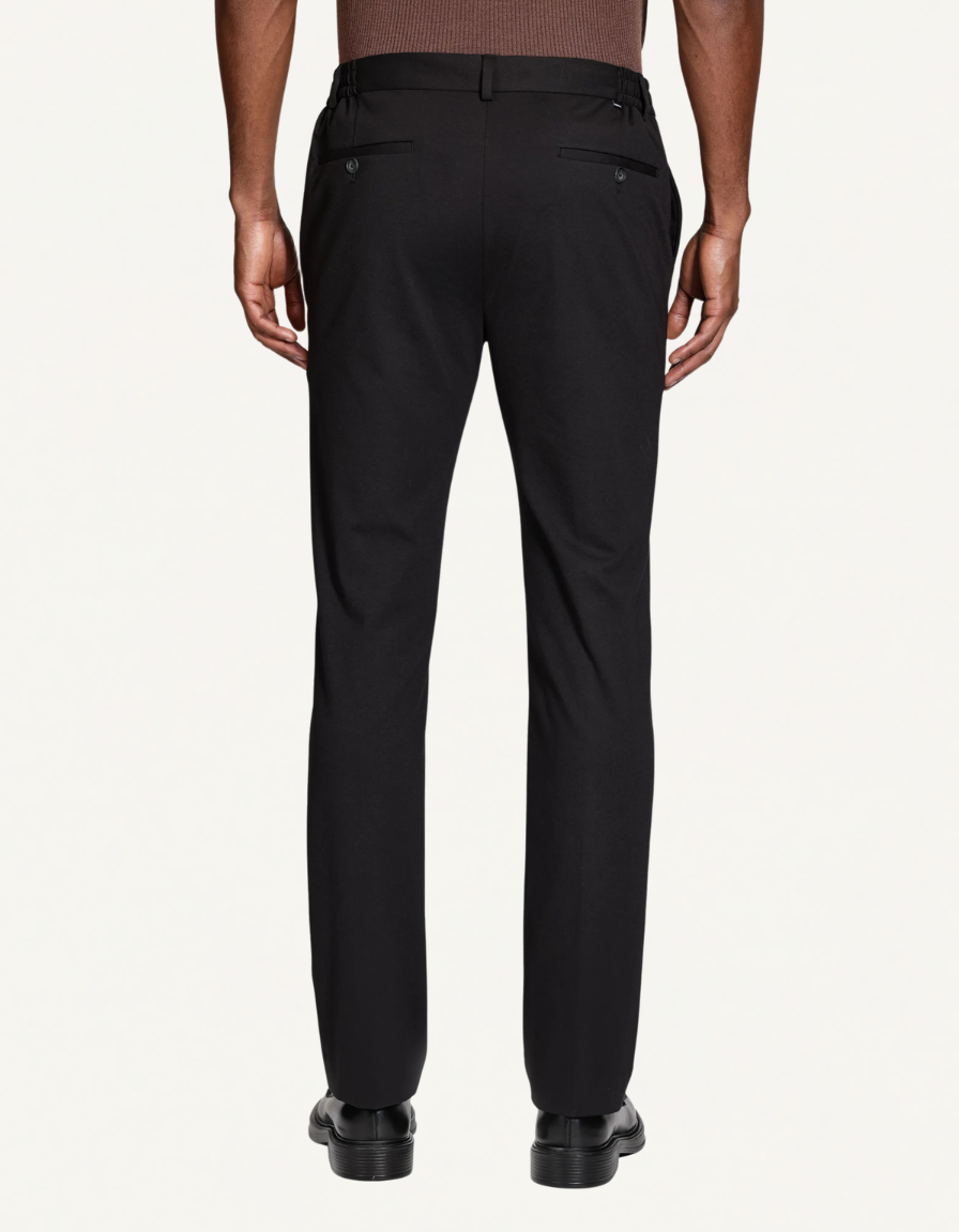 NEW YORK - Calça Alfaiataria Cós Ajustável Preta