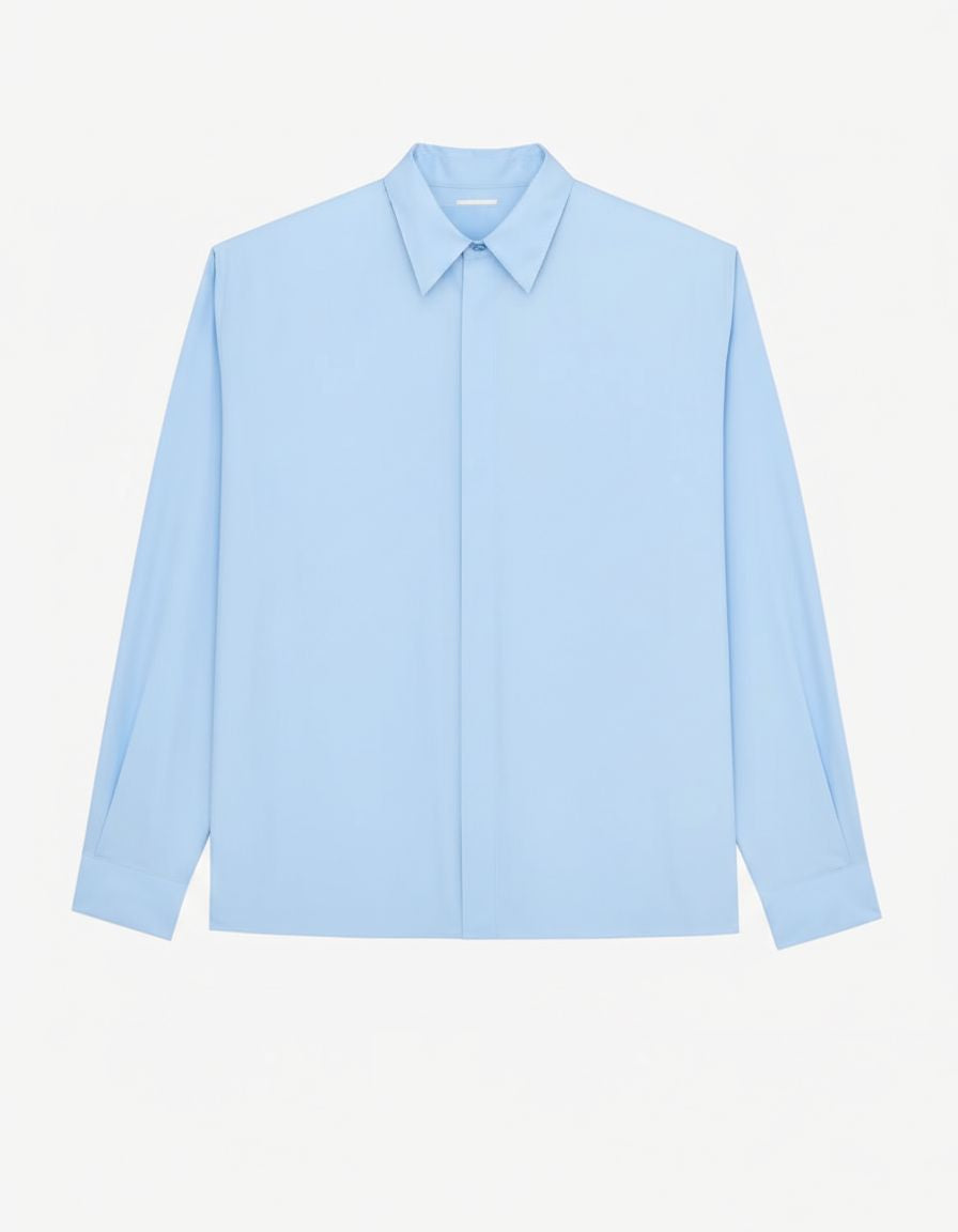 GENEBRA - Camisa Social azul de botão