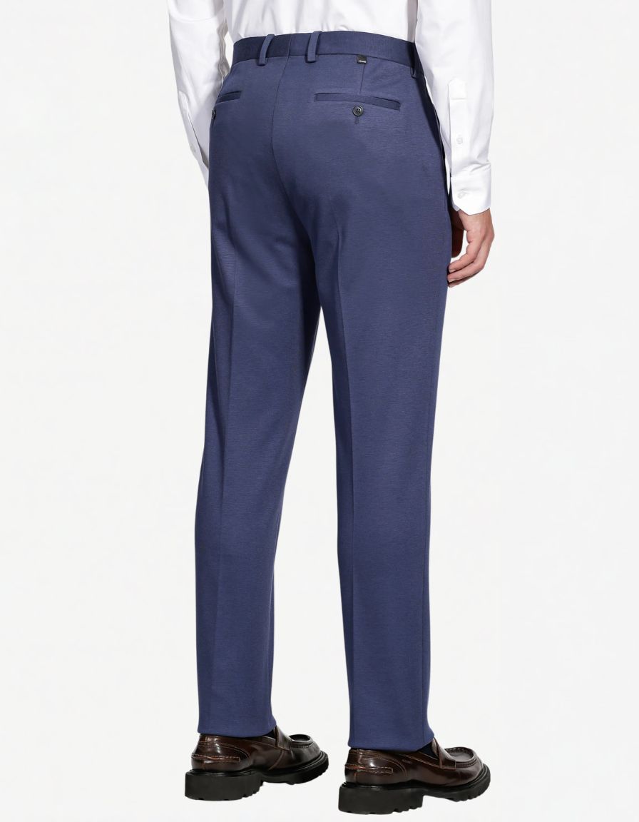 TOKYO - Calça Alfaiataria Cós Ajustável Marinho