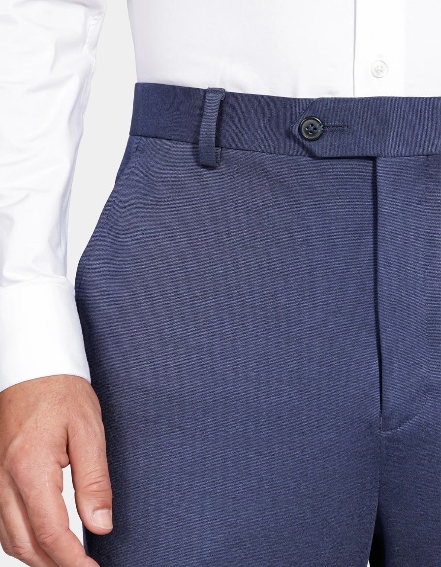 TOKYO - Calça Alfaiataria Cós Ajustável Marinho